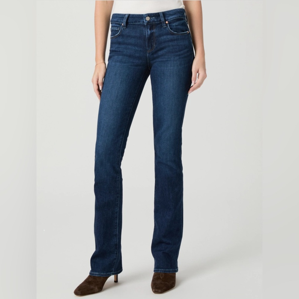 NWT PAIGE Manhattan Bootcut High Rise High Stretch Jeans in Demin Size 28